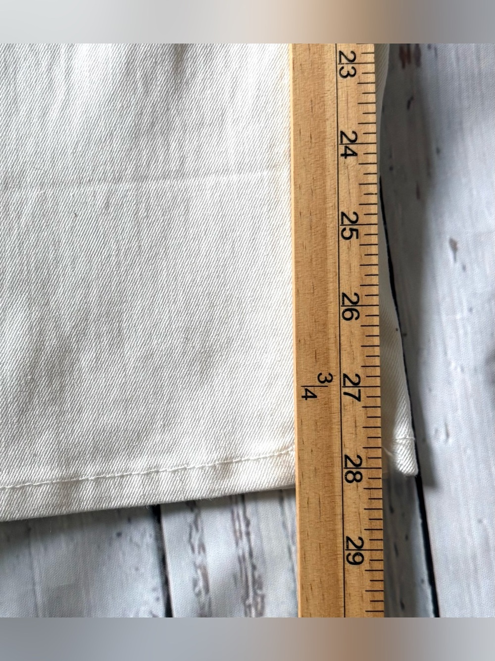 Frye High Rise Straight Leg Jeans White Ivory Size 14 NWT - Picture 5 of 10